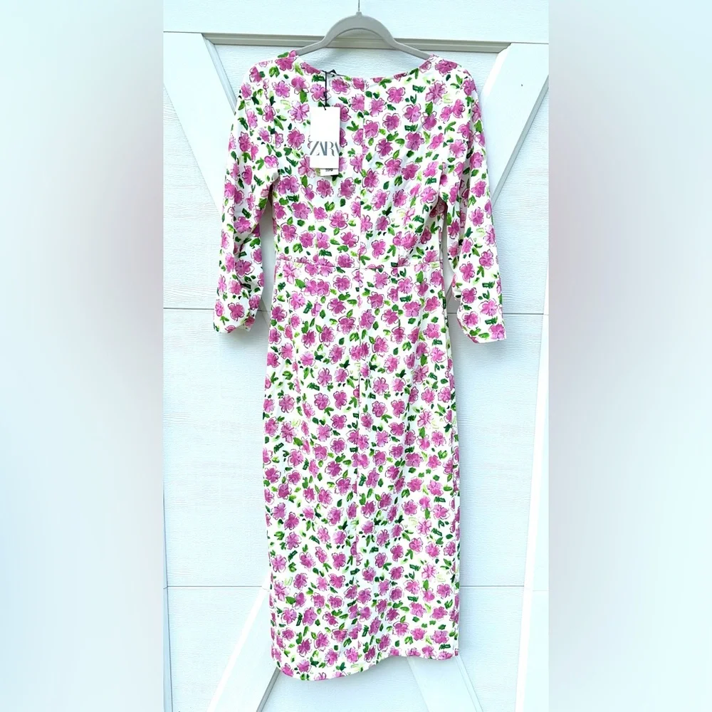 🔥 Closet Clearout!🔥 Zara Floral Printed Dress - Picture 4 of 4